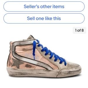 Golden goose size 37 rose gold slides